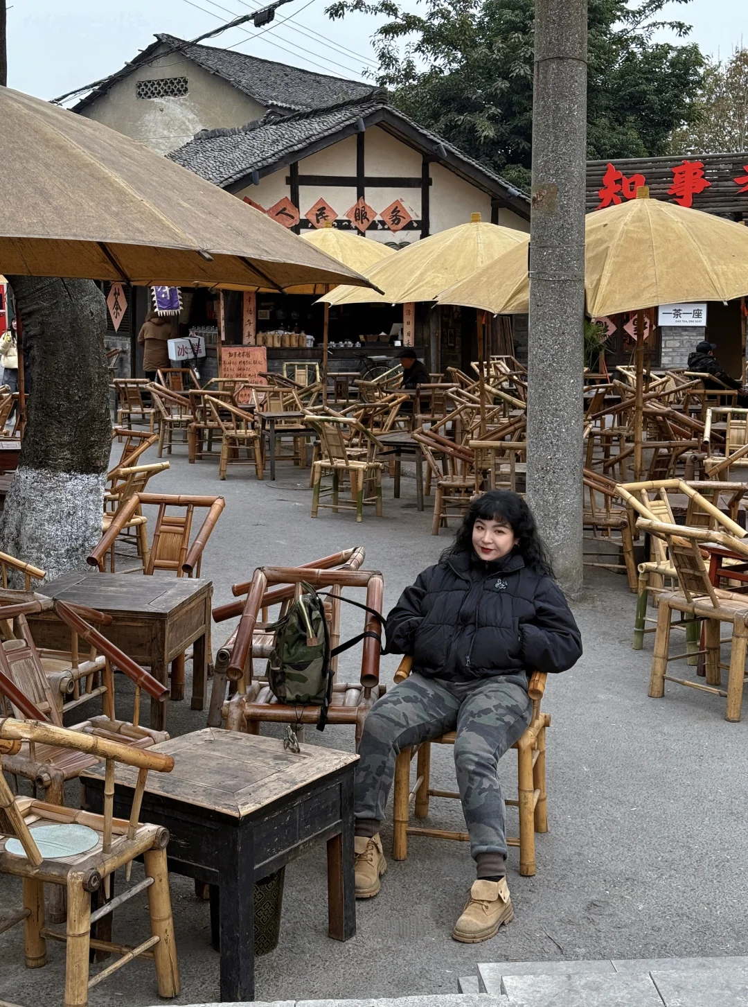 三星堆逛完别走，来旁边老街晒太阳喝茶🍵