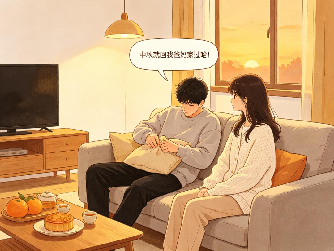 趣味漫画：独子独女的婚姻，最怕的不是没钱，是过节两难...
 独子盼归，独女思亲