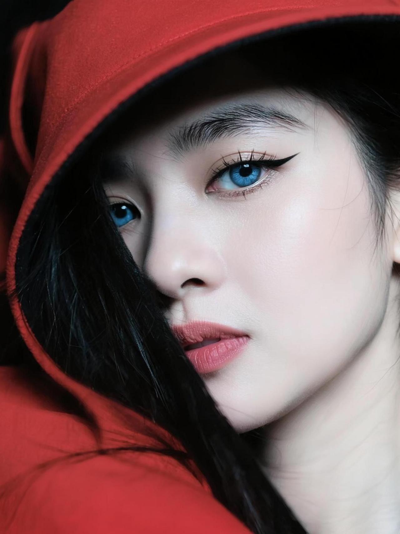 AI红帽肖像 抖音ai创作