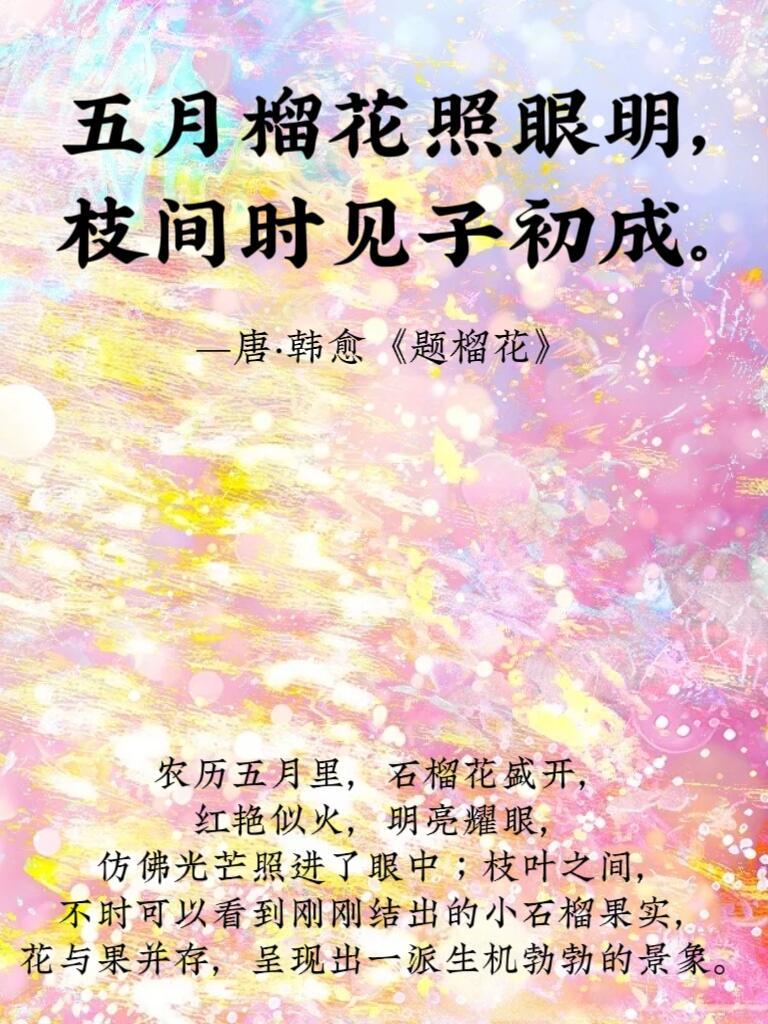 夏花灿烂夏条绿已密，朱萼缀明鲜～ 