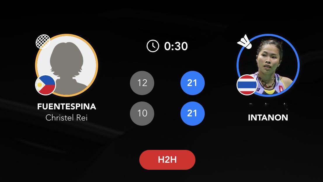 2025东南亚运动会 女单8进4：革通🇹🇭 21-12、24-22 🇵🇭