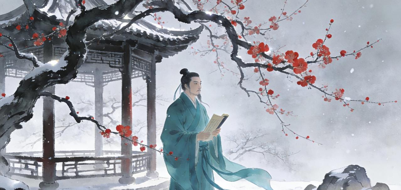 冰雪仙子出绝对，语不惊人死不休。

下联三则，映雪承仙韵
 
1. 寒梅雅士对佳