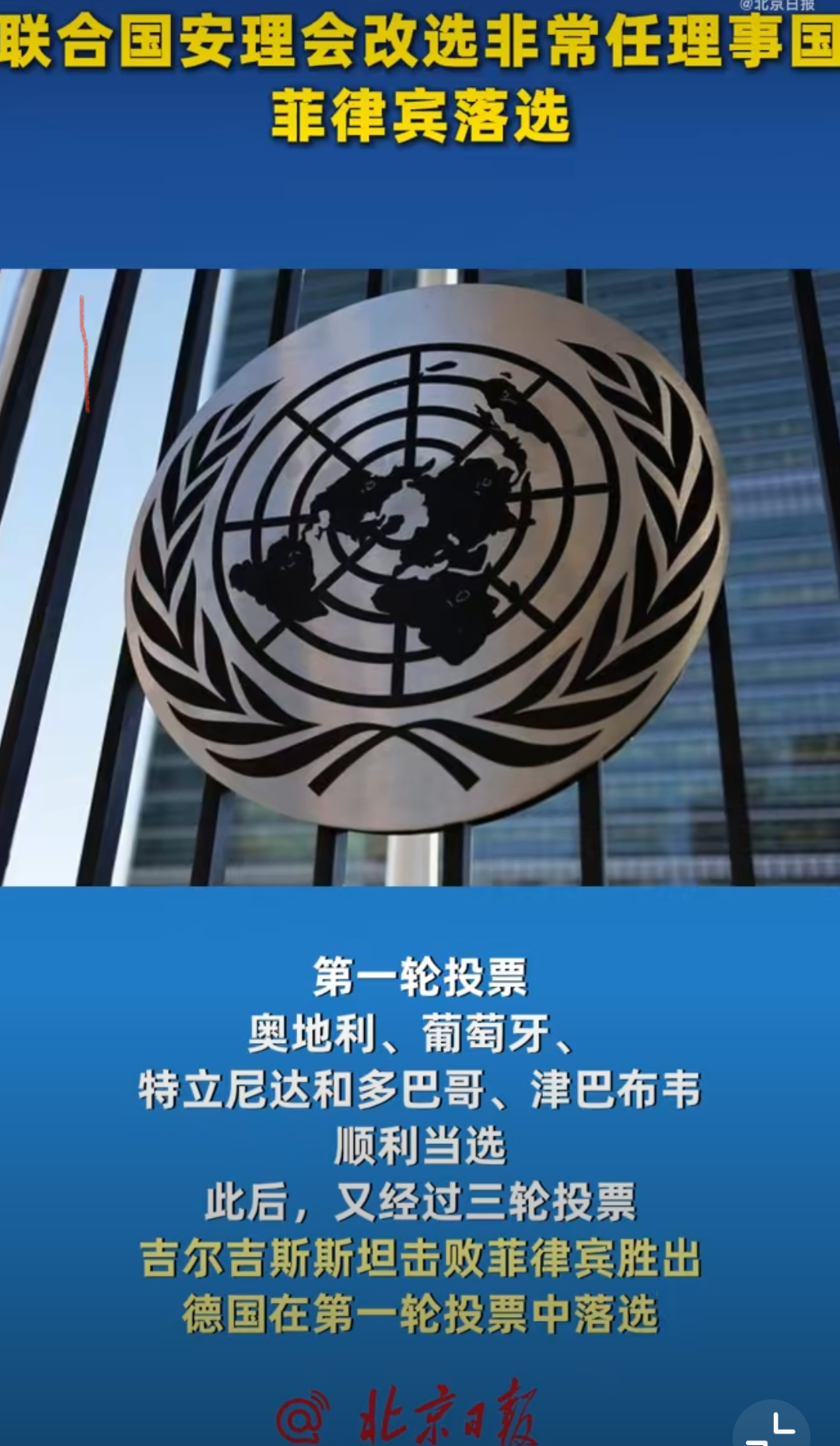 菲律宾落选安理会非常任理事国怎么可能让菲律宾选上。