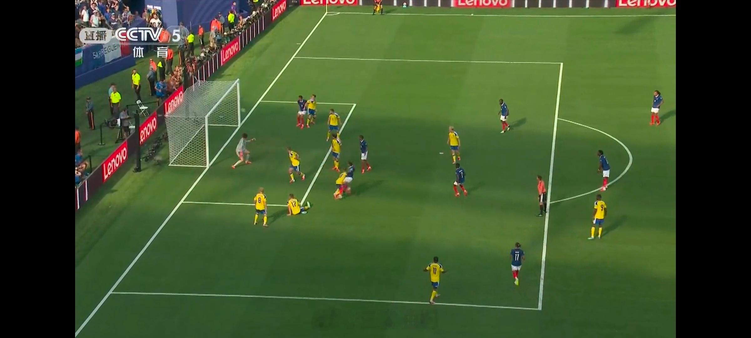 法国vs瑞典姆巴佩翘着小拇指进球！法国1-0领先大v观赛团