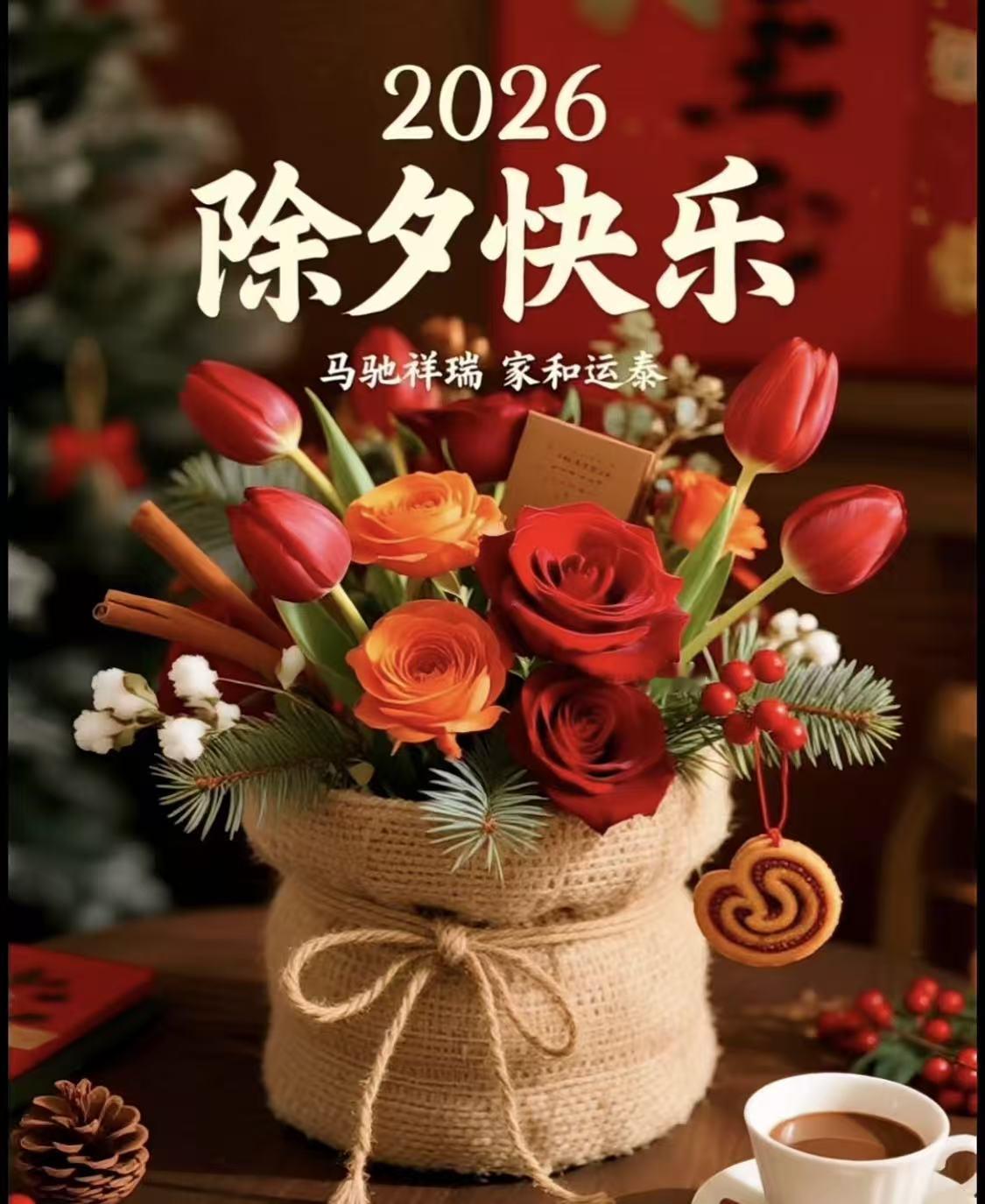 恭祝各位，马年吉祥安康贺年祝福 [比心][送自己一朵花][福]