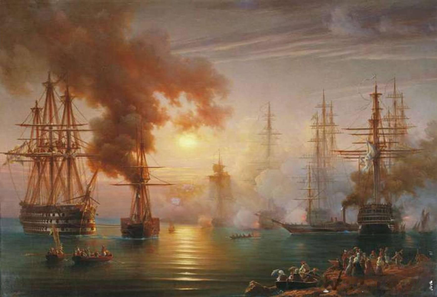 1853年11月锡诺普海战后黑海舰队返回塞瓦斯托波尔，Н.Красовский作