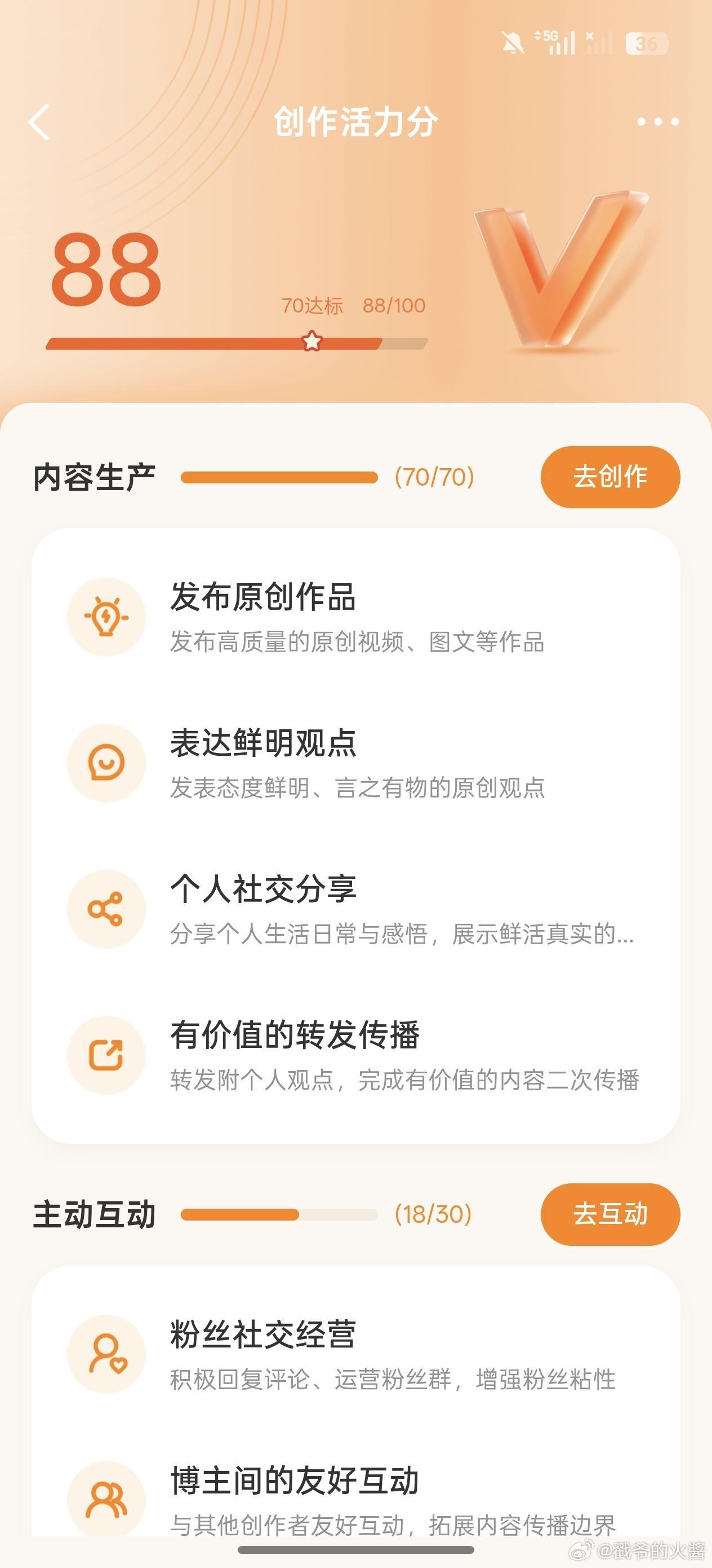 创作活力分怎么不是87就是88啊？被后台控制了吗？ 