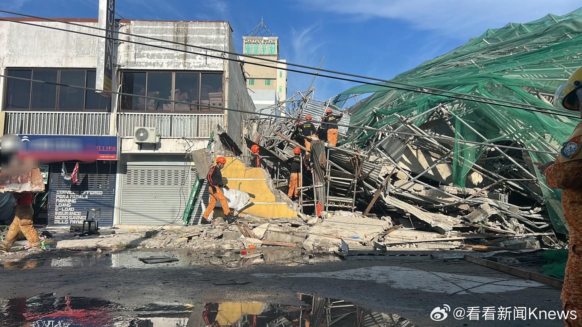 【#菲律宾在建酒店坍塌已致5死#】当地时间28日，菲律宾在建酒店坍塌事故的死亡人