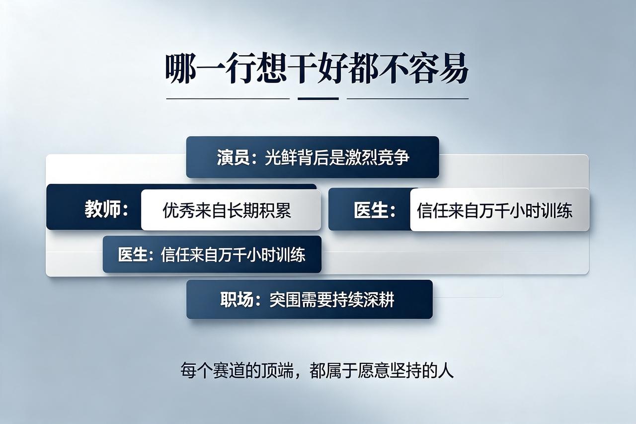 任何行业想要做出成绩，都绝非易事。大家只看到表面光鲜，却很少看见背后的竞争与煎熬