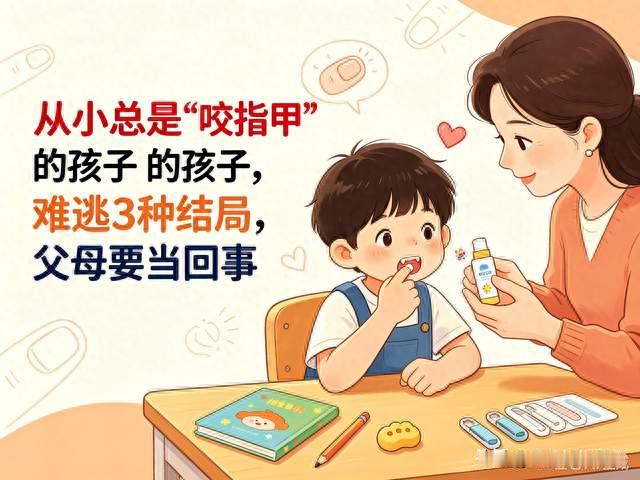 从小总是“咬指甲”的孩子，难逃3种结局，父母要当回事