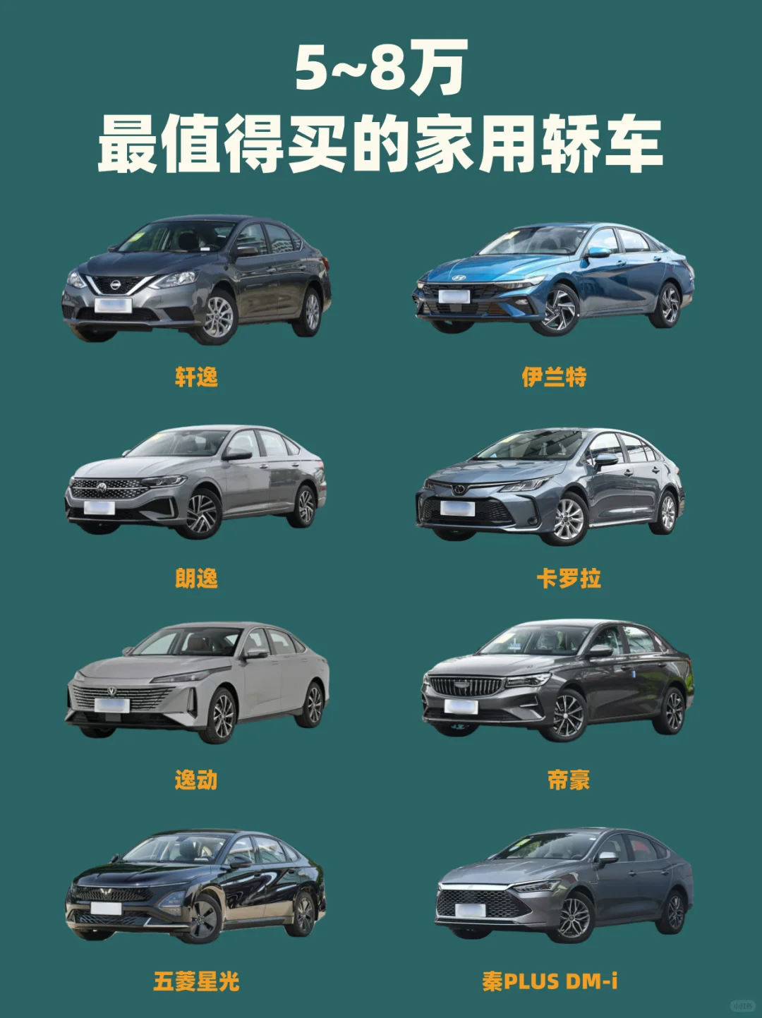 😤听我劝一句！5～8万预算，就买这8款车