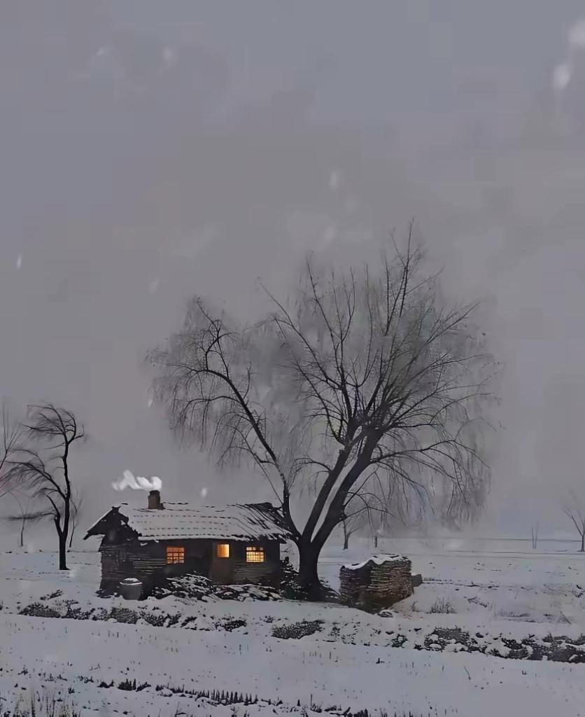 雪裹荒村，
一盏灯是整个冬天的温柔。

头条不愧藏龙卧虎之地，
能人辈出，佳作频