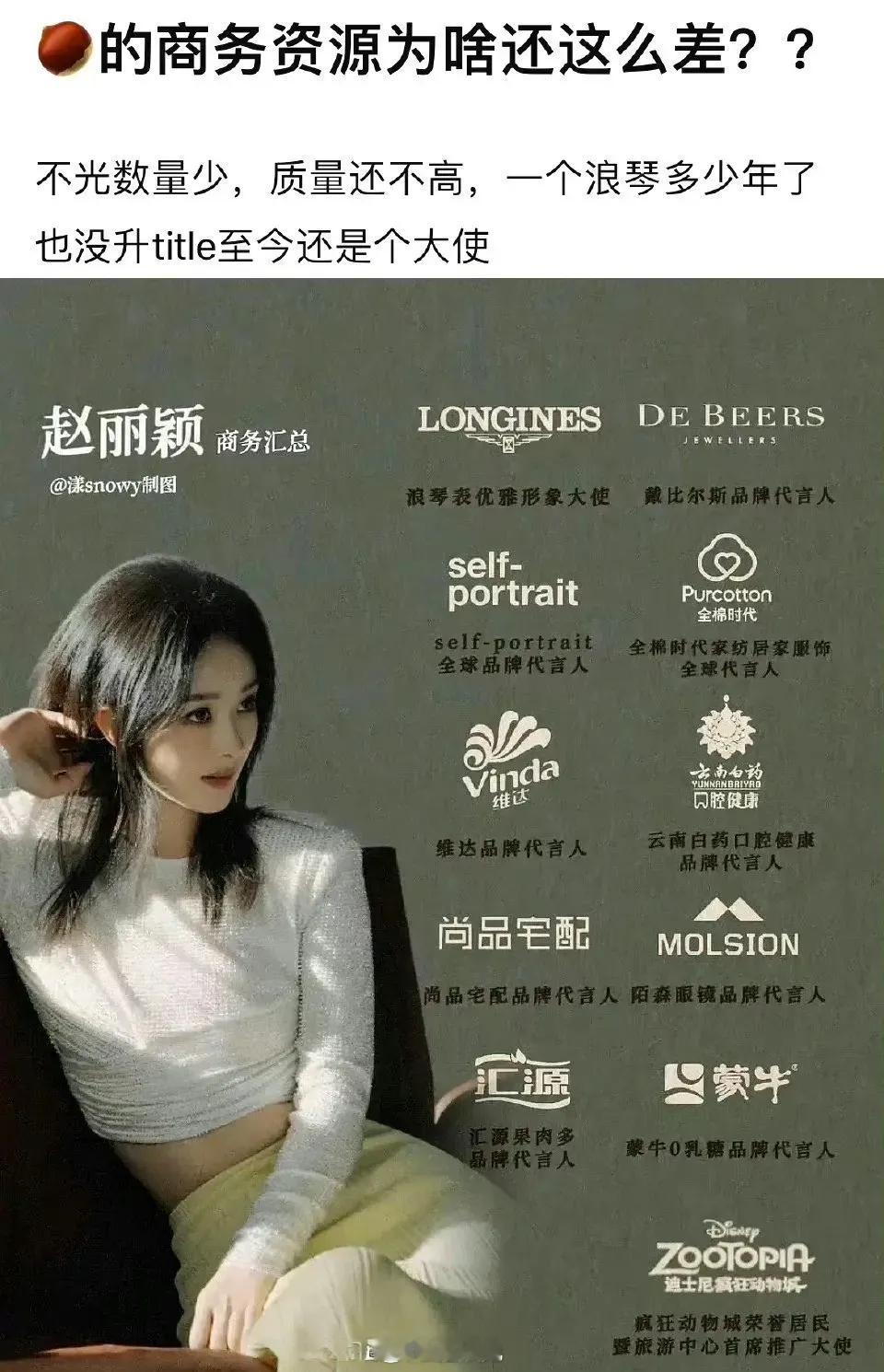 有网友问赵丽颖的商务资源为何这么差，剧爆了，商务哪去了？ ​​​