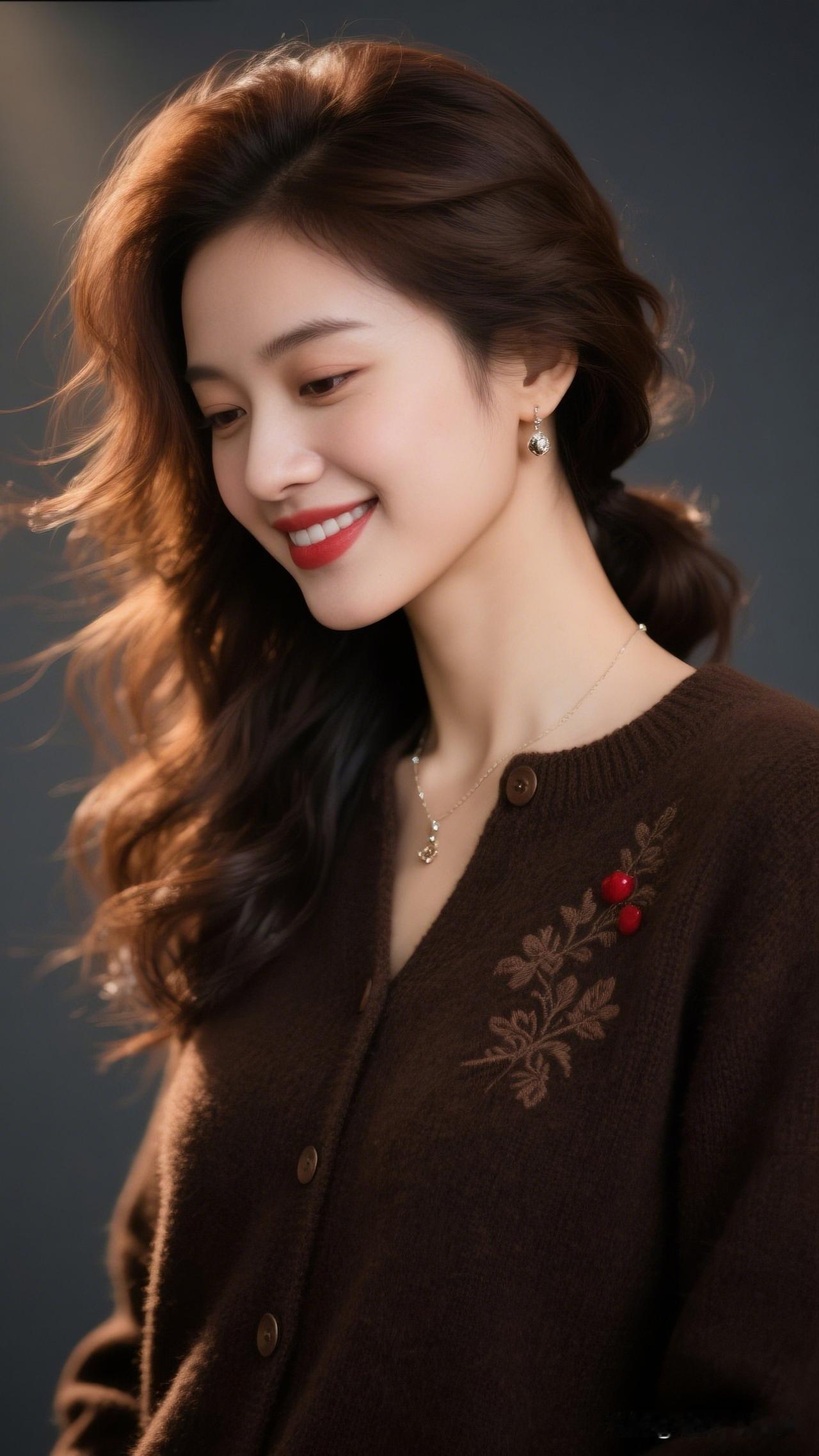 温柔微笑，暖心穿搭，秋日暖阳下的美好时光。什么样的年龄喜欢知性优雅的女人