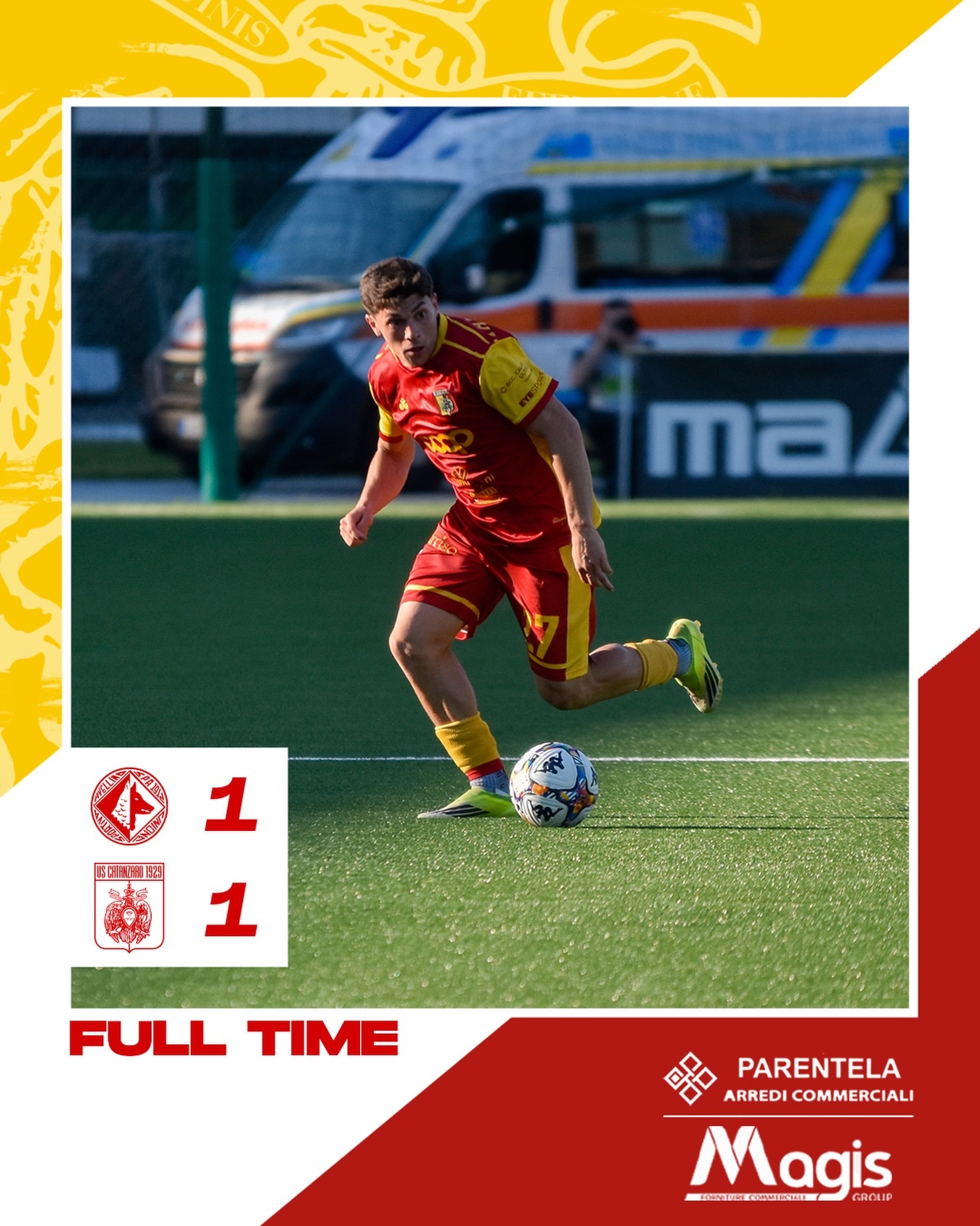 意乙 卡坦萨罗客场1：1阿维利诺队，利贝拉里🇮🇹首发出场79分钟。