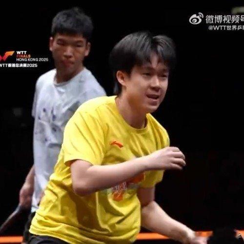 孙颖莎王楚钦香港总决赛赛前训练孙颖莎比赛加油！！！打出自己想要的球！！！！ 