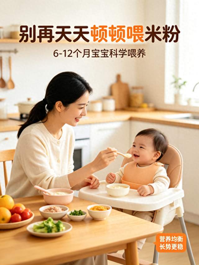 别再顿顿喂米粉！6-12个月宝宝科学喂养，养出体质好长个快的娃