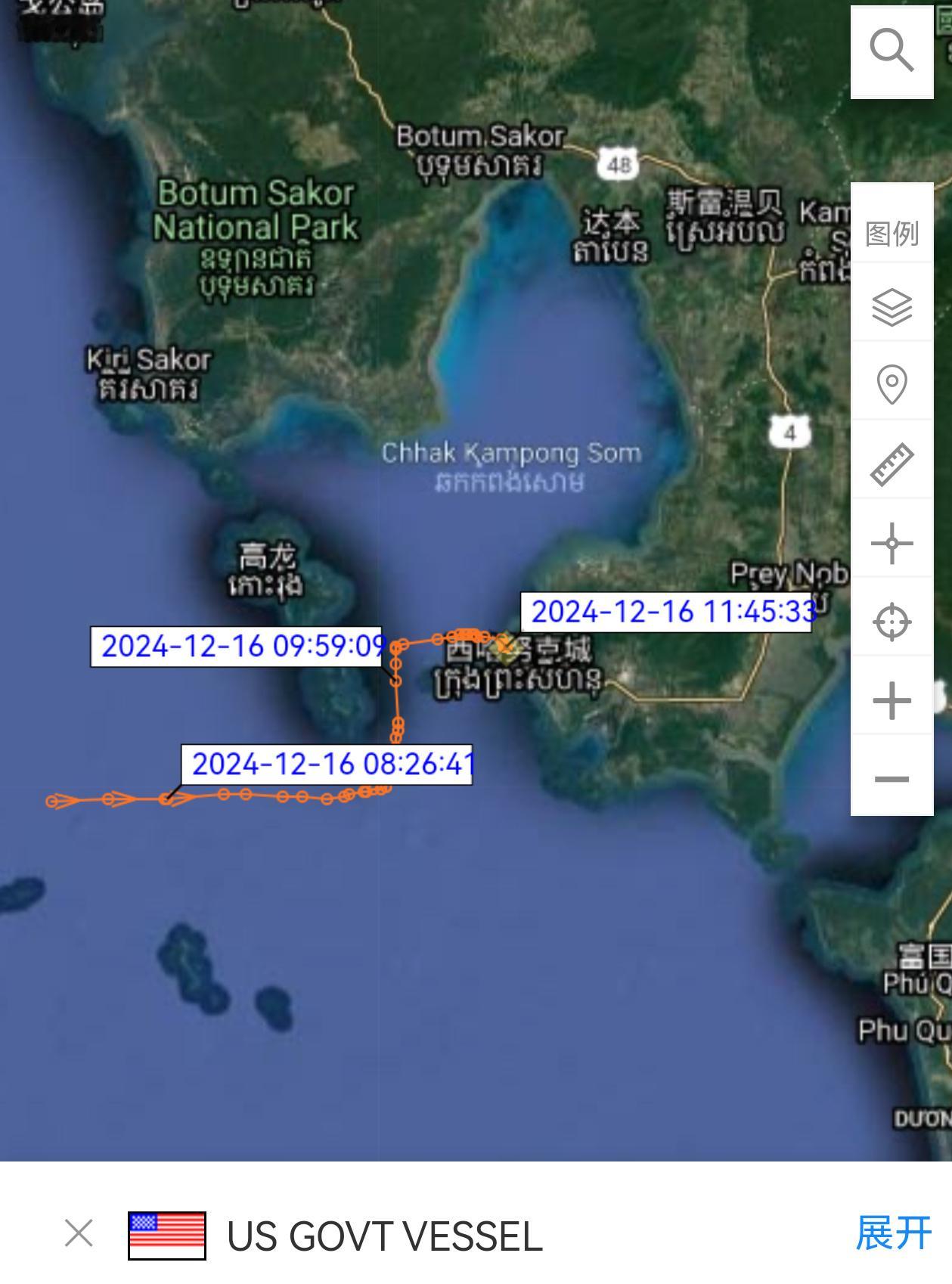 12月16号，美国海军独立级濒海战斗舰萨凡纳号(LCS-28)访问柬埔寨，停靠西