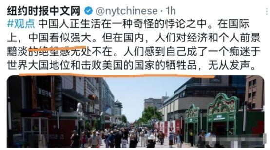 纽约时报点名批评我们！纽约时报声称，中国的强大只是“外强中干”而已，人们对经济和
