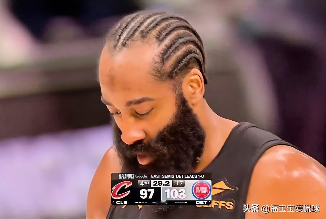 拉胯到极致！哈登全场13中3砍10分，正负值-15全队最低，可以说没他骑士早赢了