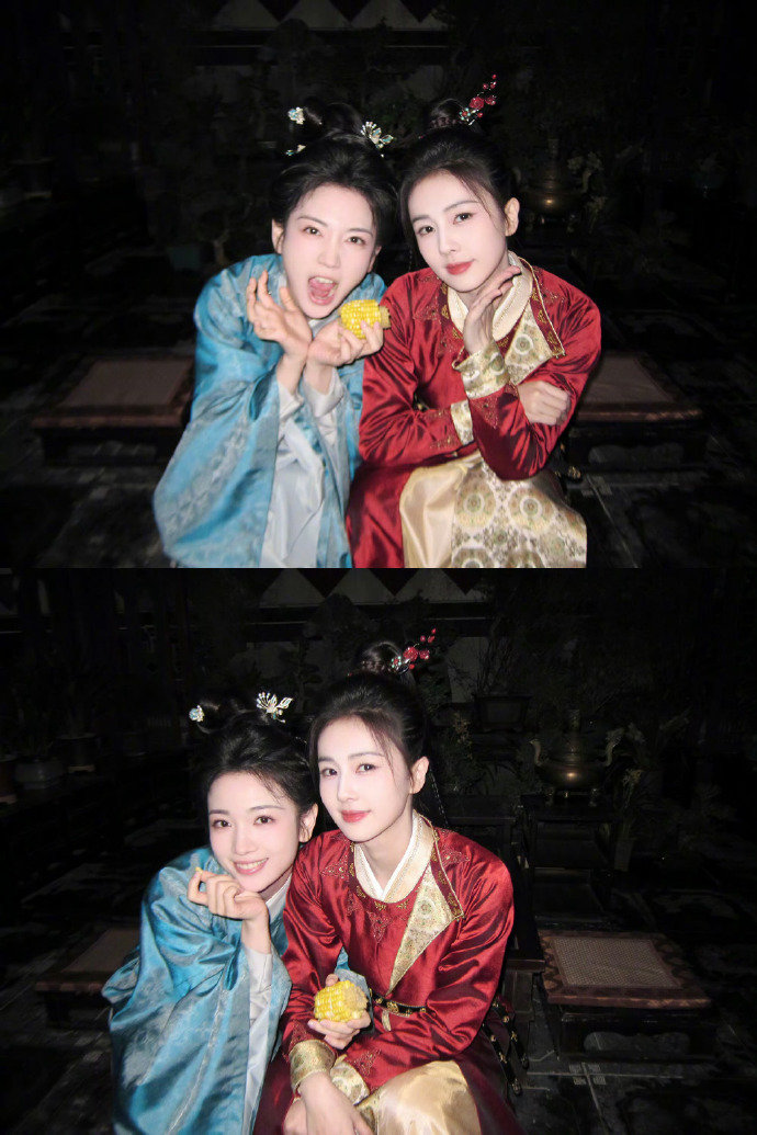 白鹿晒和代露娃合照白鹿代露娃唐宫合照 哇， 白鹿晒和代露娃合照，梦回白月樊星 