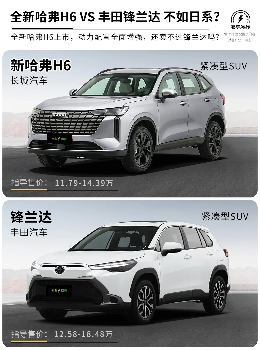 全新哈弗H6 VS 丰田锋兰达 日系还是香？