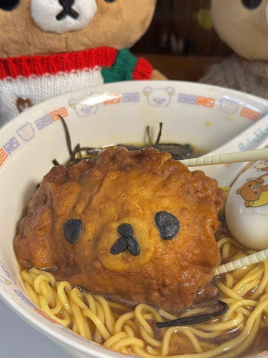 轻松熊葱油猪排面
