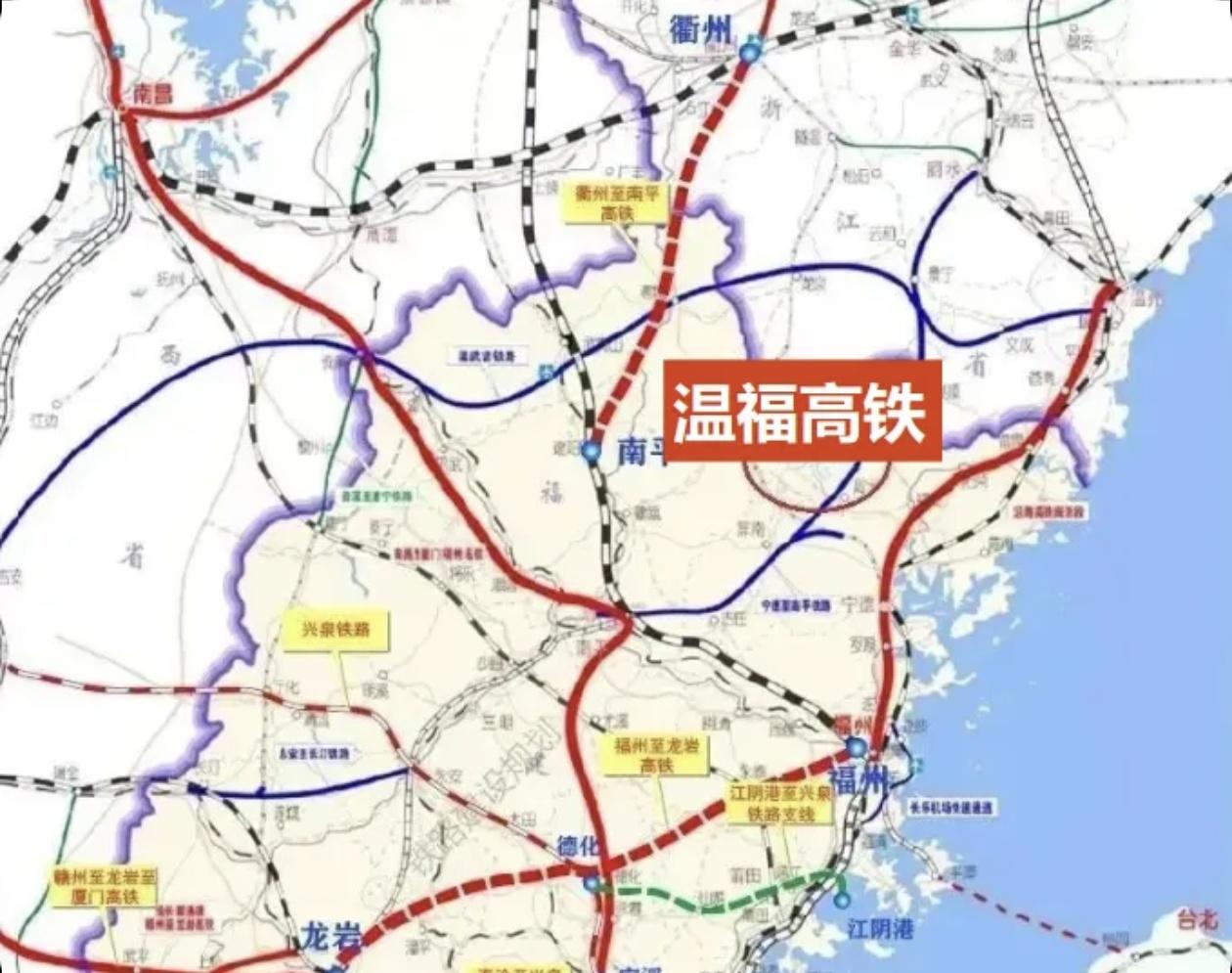温福高铁正加速施工，浙闽间还将添一条丽水至宁德铁路。丽宁线北起丽水，经云和、寿宁