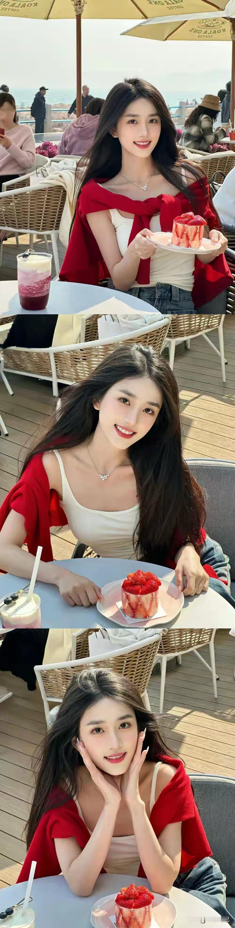 海边咖啡馆的甜美时光🌊🍓🍧拍摄旗袍模特，如何才能拍出民国风 分享一张你最满