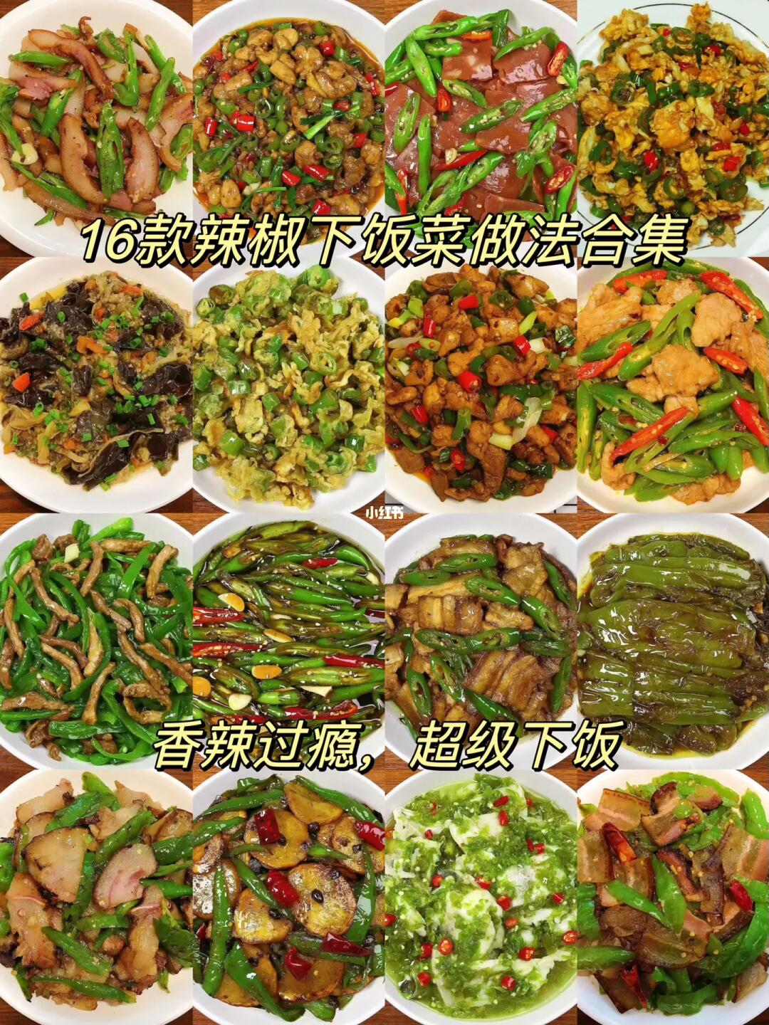 今天给大家整理了16款辣椒下饭菜合集！好吃下饭，做法简单！很适合秋冬天...