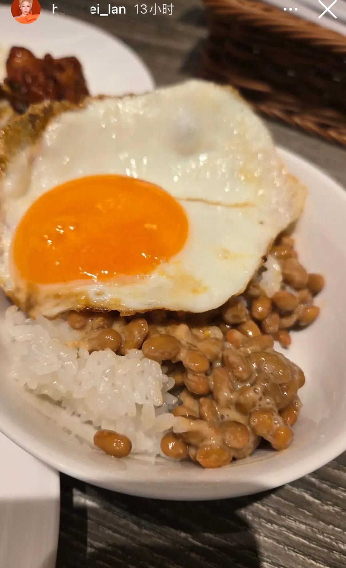 蓝心湄晒美食，台湾人也很爱吃纳豆 