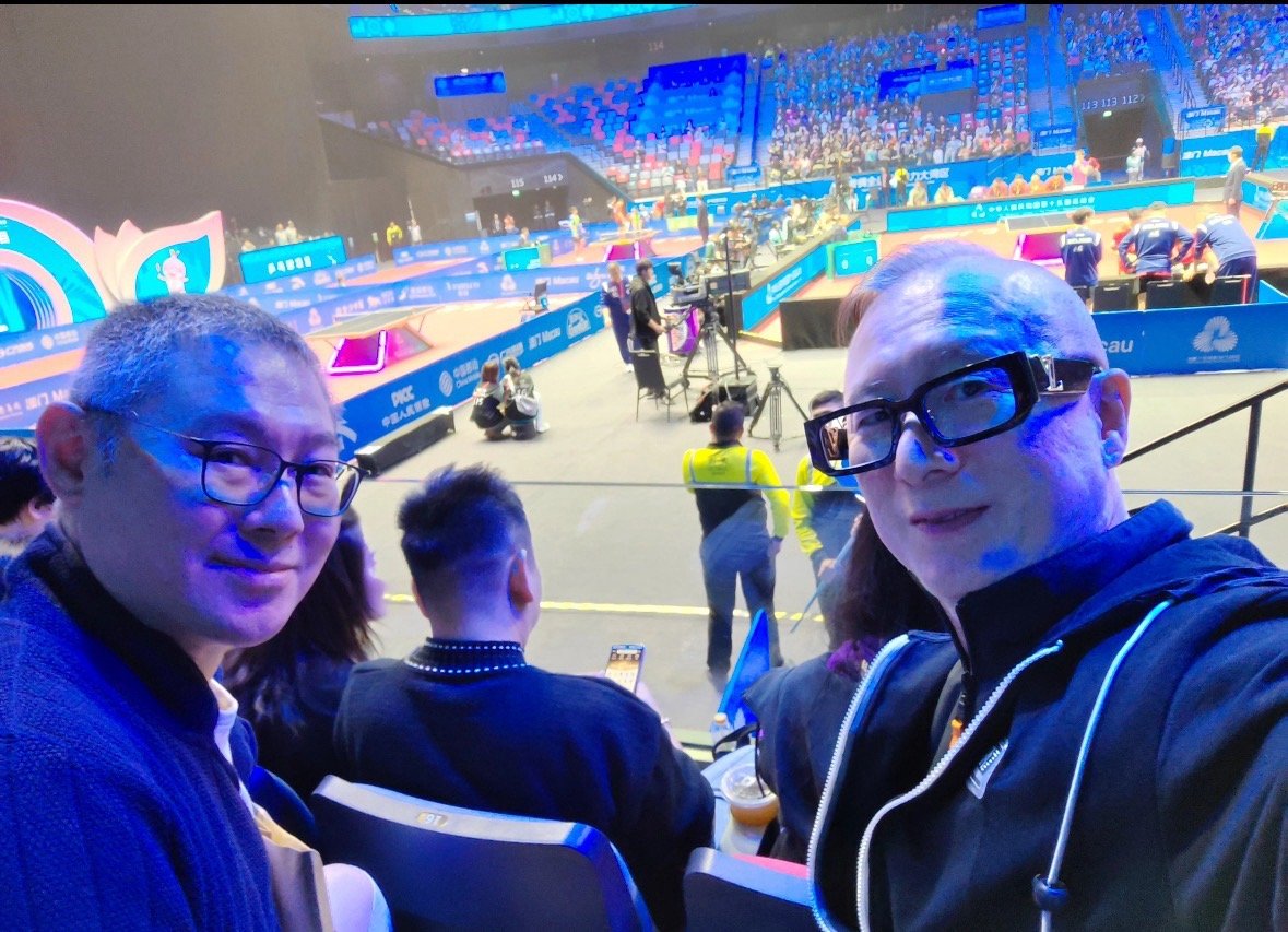 黎子安现场观战樊振东比赛