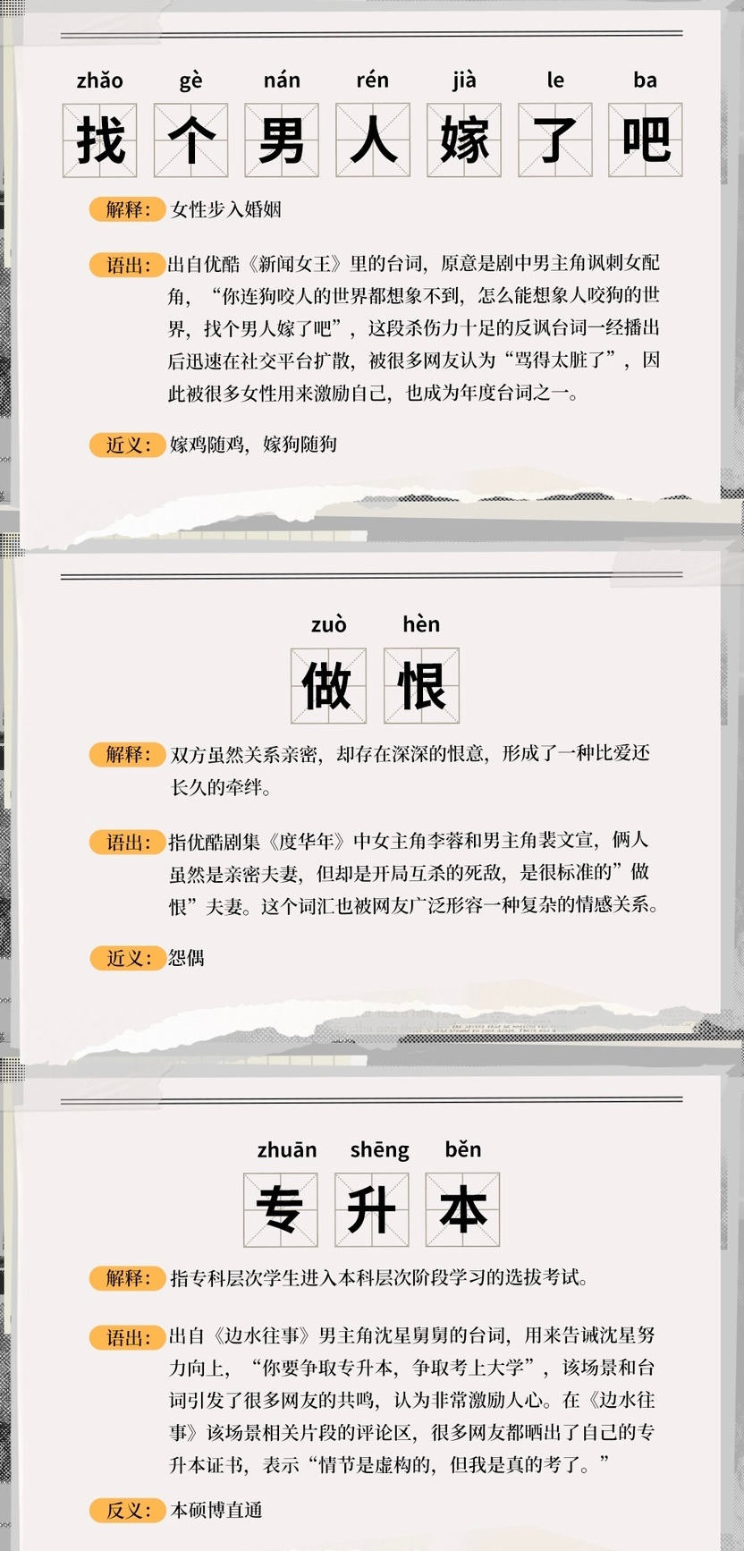 优酷2024有好多热梗词  请苍天鉴忠奸成为年度热词 电视剧《边水往事》成为梗王