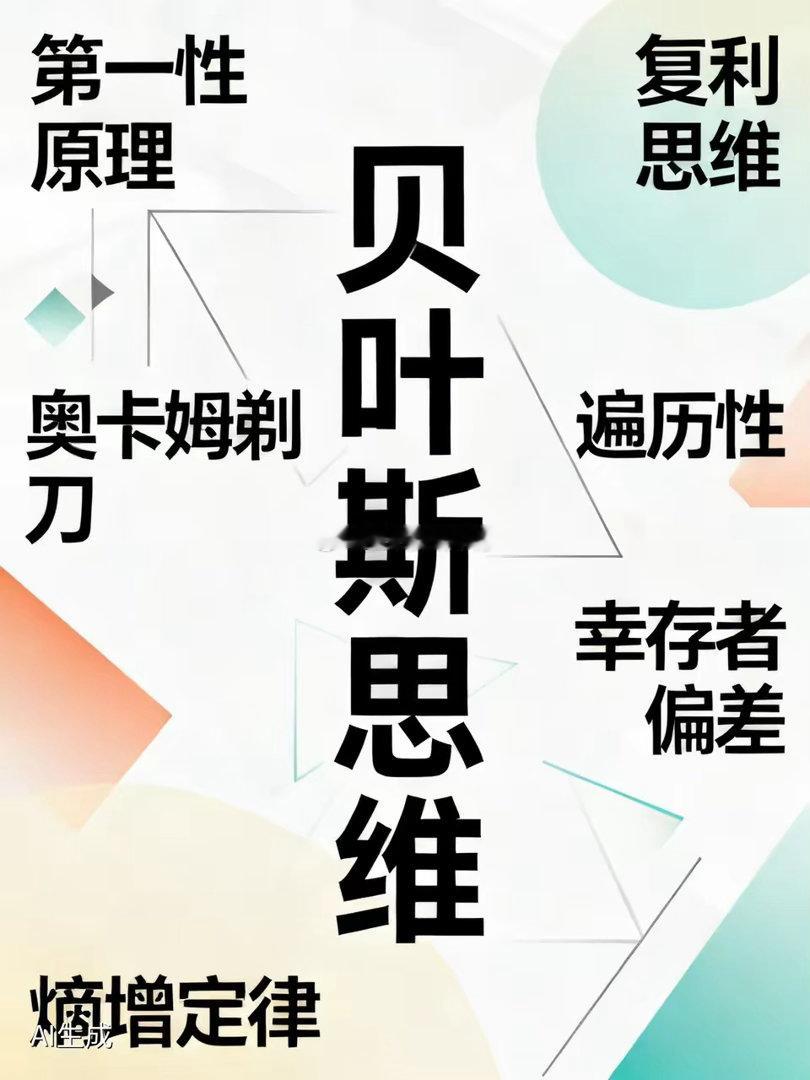 世界公认十大顶级思维1. 第一性原理：回归本质，拆解到最基础原理2. 复利思维：