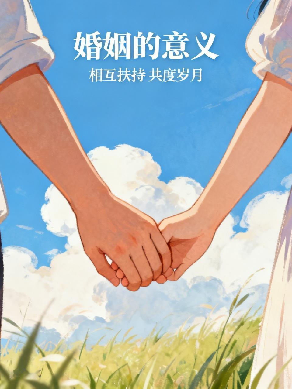 用一句话总结婚姻的意义是什么? 婚姻的意义，是在漫长岁月里，两个人相互扶持，共同