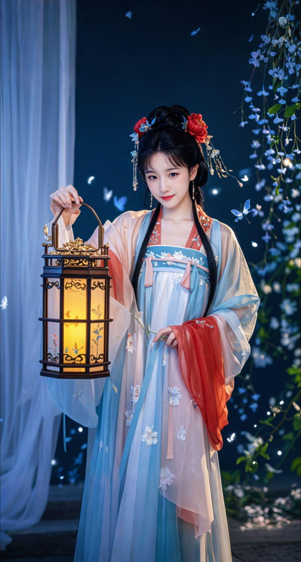 AI扩图 AI镜中花神