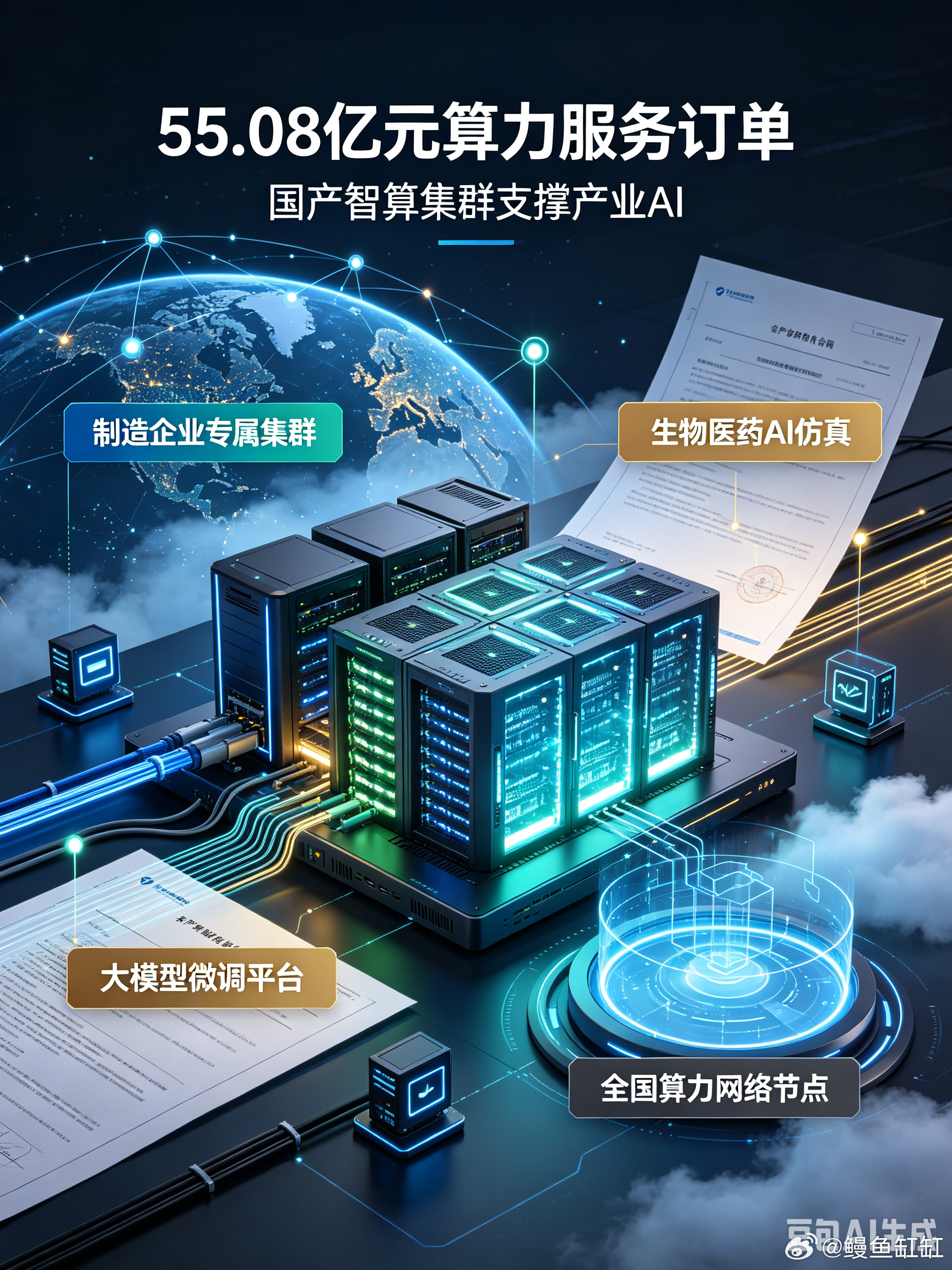 行云科技控股子公司今天签了个55.08亿元的大单，为国内制造和生物医药企业提供国