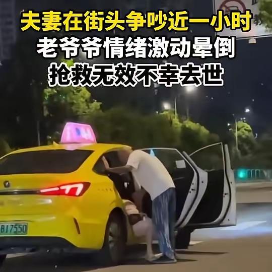 实在让人感慨！重庆街头一对老两口起了争执，吵了整整一小时。大爷本身心脏就不好，一