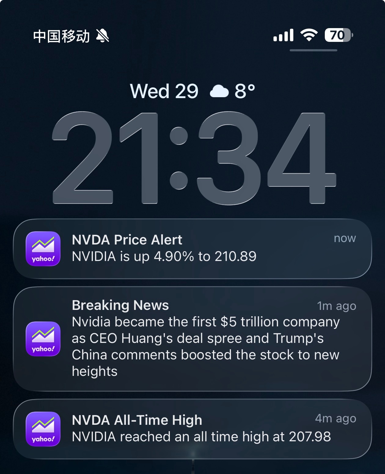 英伟达涨 5%，成为史上首家 5 万亿美元市值的公司。（市场这么乐观的吗？ ​​