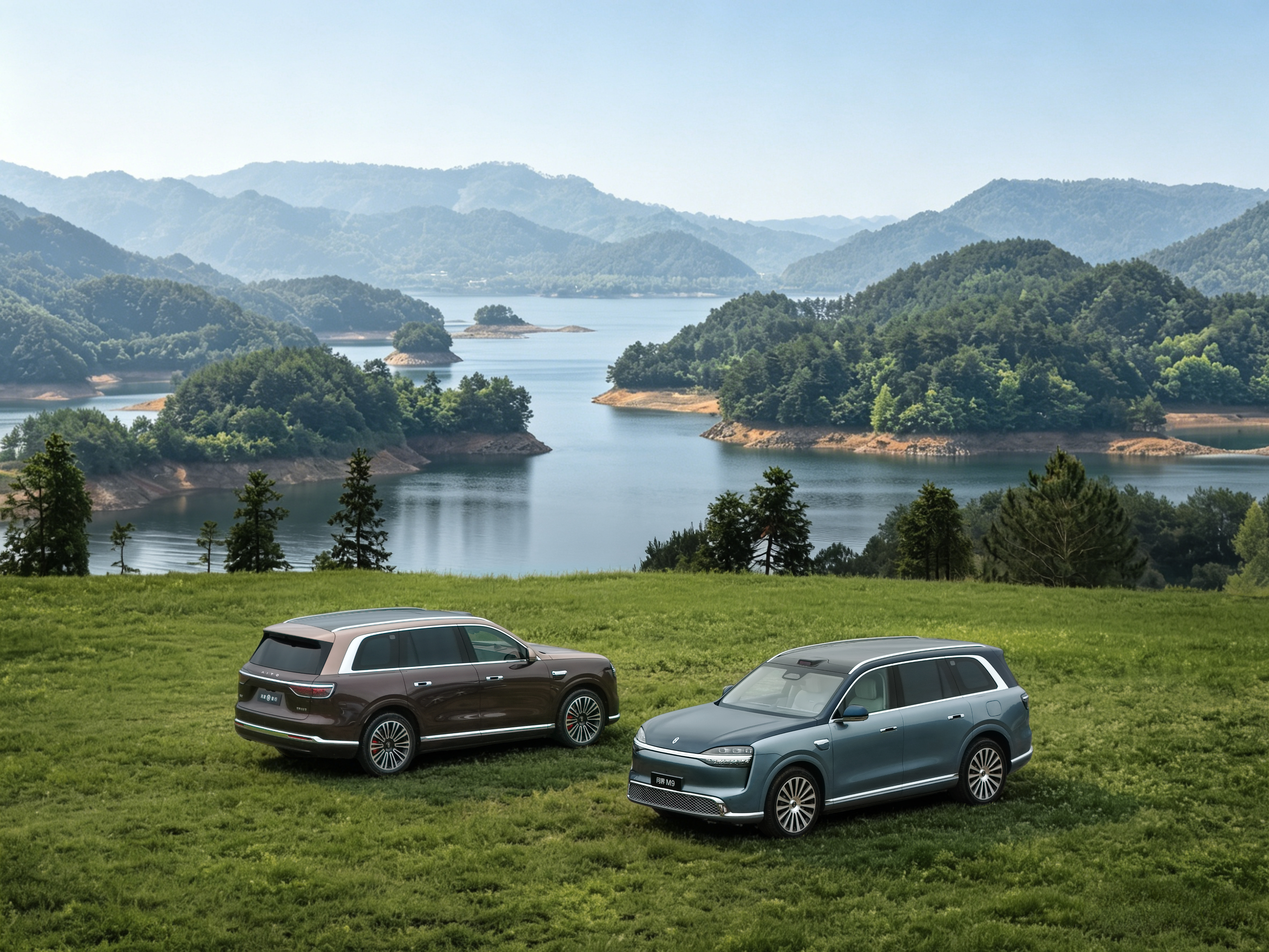 问界M9今晚也要来身边开M9的大哥很多大哥身边开M9的大哥也很多有钱人很认M9的