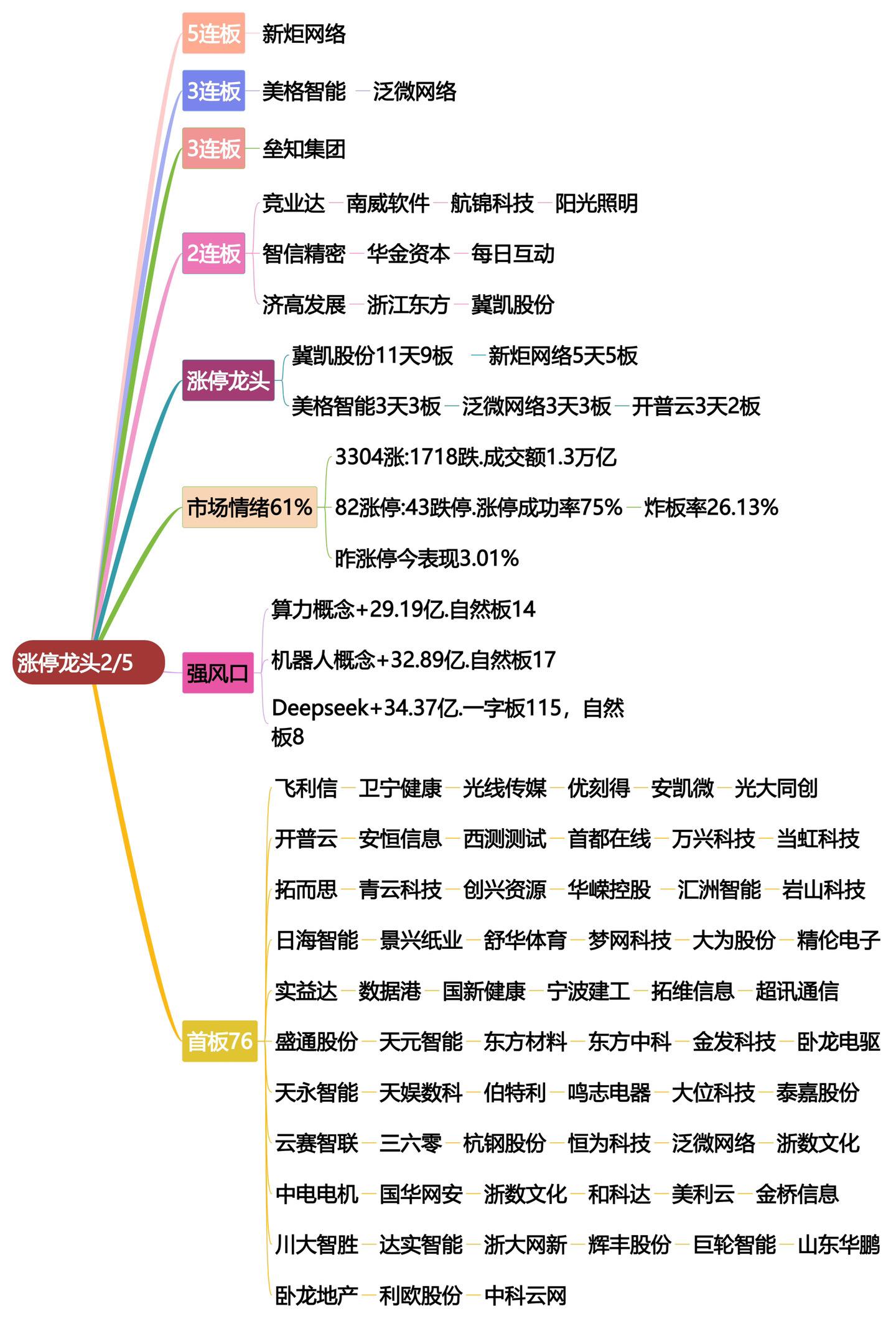 2025年2月5日涨停龙头复盘！股票