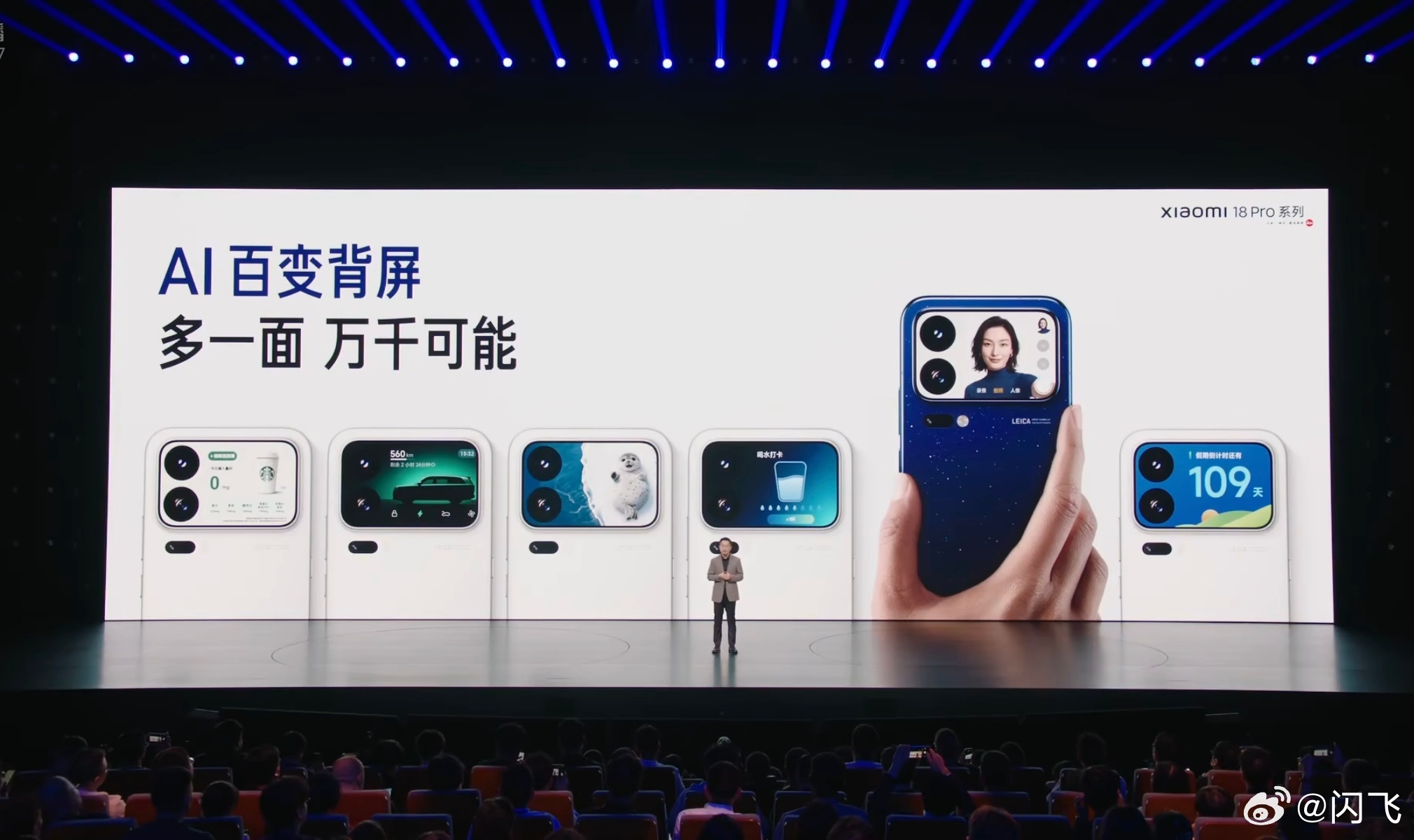 小米18 Pro系列带来了AI百变背屏，秒变萌宠、爱豆、文物痛机，还可以用两张照