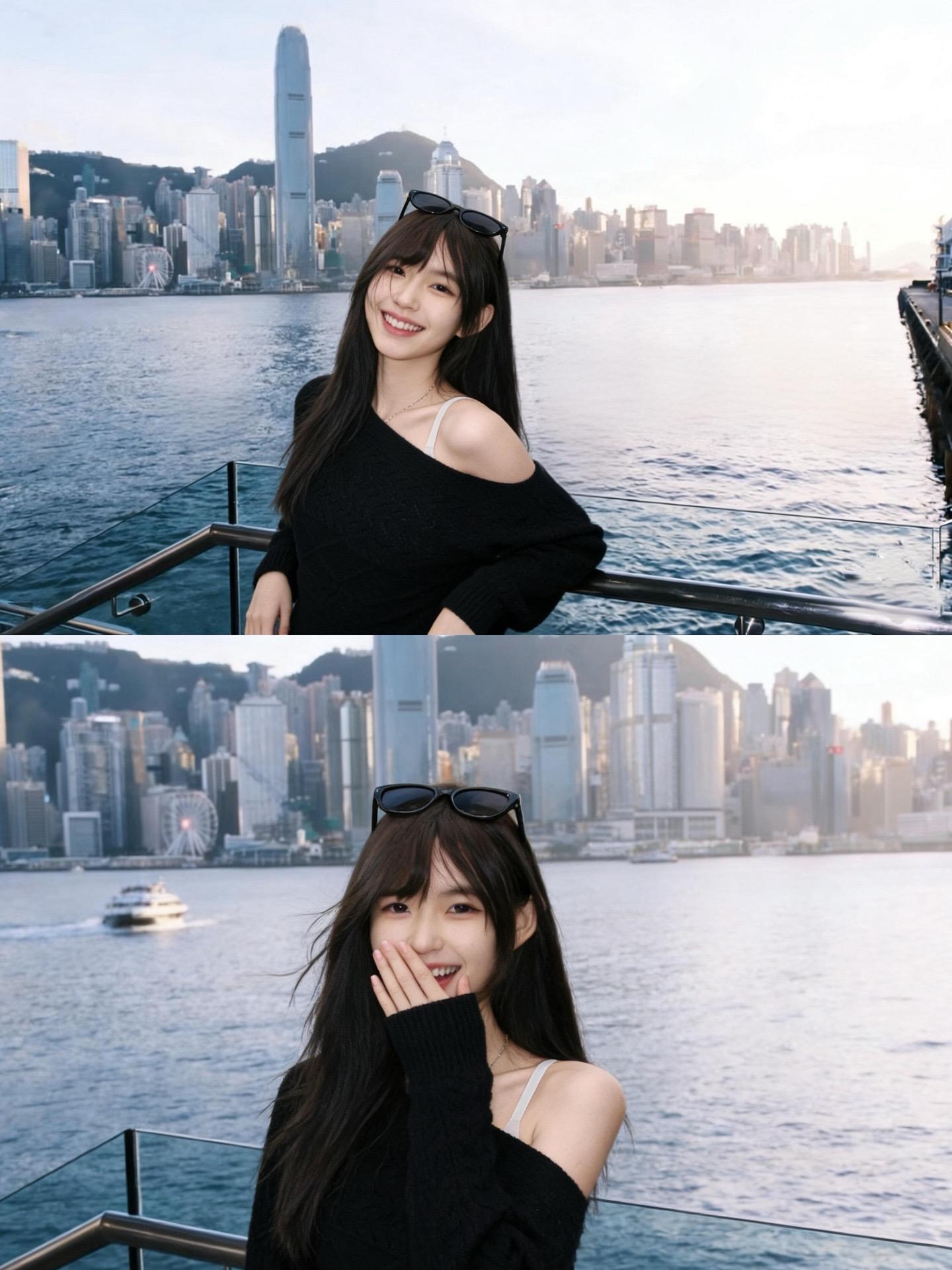 香港约拍｜维港🚢港式氛围，我给到“夯”🌊家人们谁懂啊❗️维多利亚港...