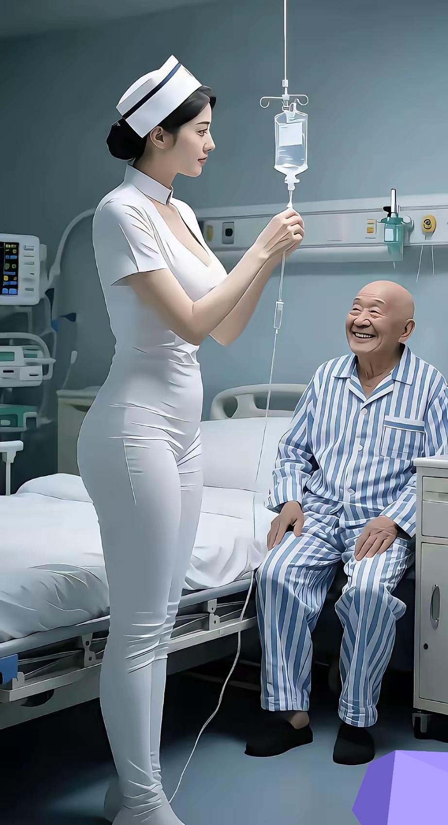 关爱老人，用心去做，就像美丽的白衣天使…
对老人好点 照顾老人家 关爱老人 照顾