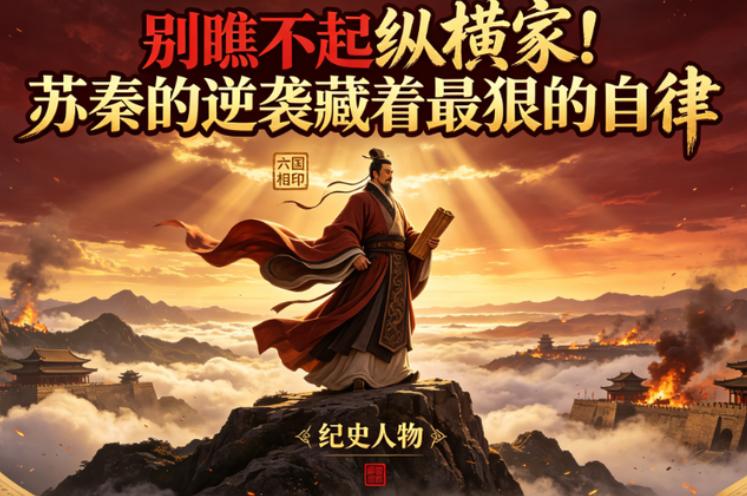 苏秦这个人，年轻时真的很惨。
他外出游历多年，嘴皮子磨破，理想说尽，结果一事无成