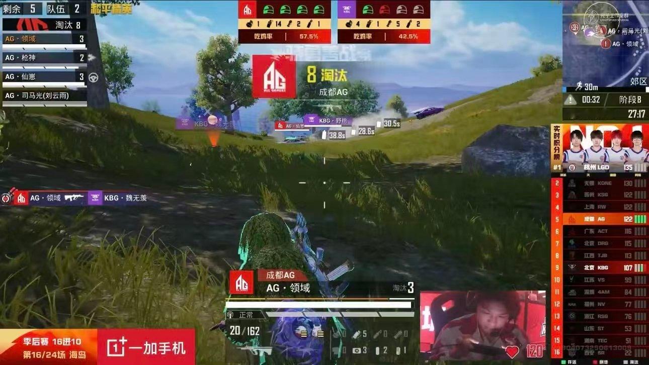 领域今天的指挥看的我真的是赏心悦目，真的好厉害呀！太稳健了！恭喜AG又吃一鸡AG