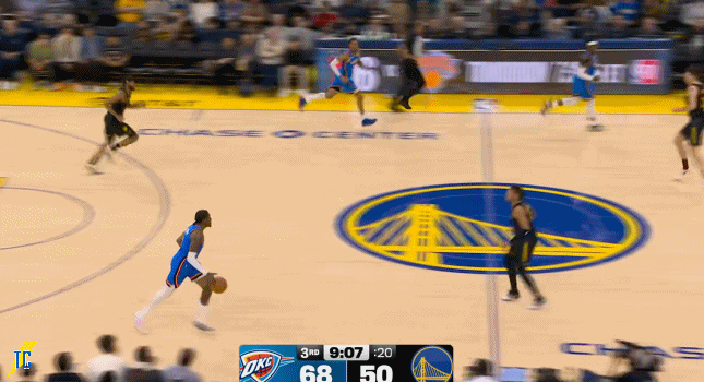 转换进攻杰伦推转换过掉两人上篮得手！雷霆vs勇士2026nba全明星投票雷霆