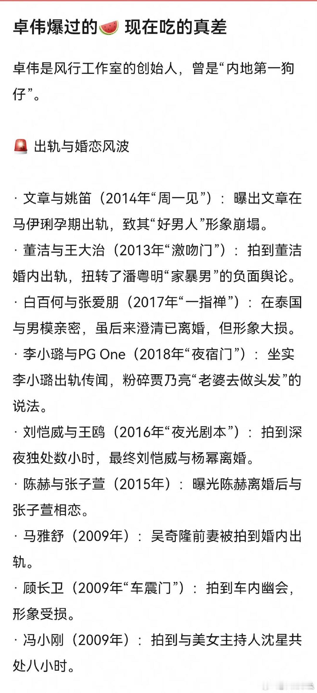 卓伟的战绩卓伟爆出过很多实锤猛料 卓伟爆出过很多实锤猛料，我的天呐曝卓伟要复出了