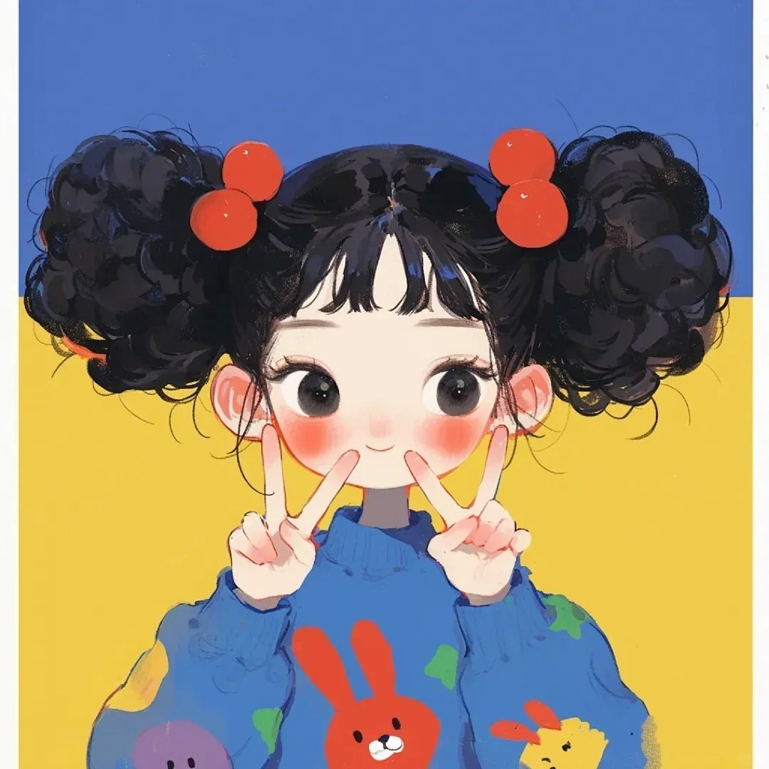 WeChat元气女生卡通头像 ​​​