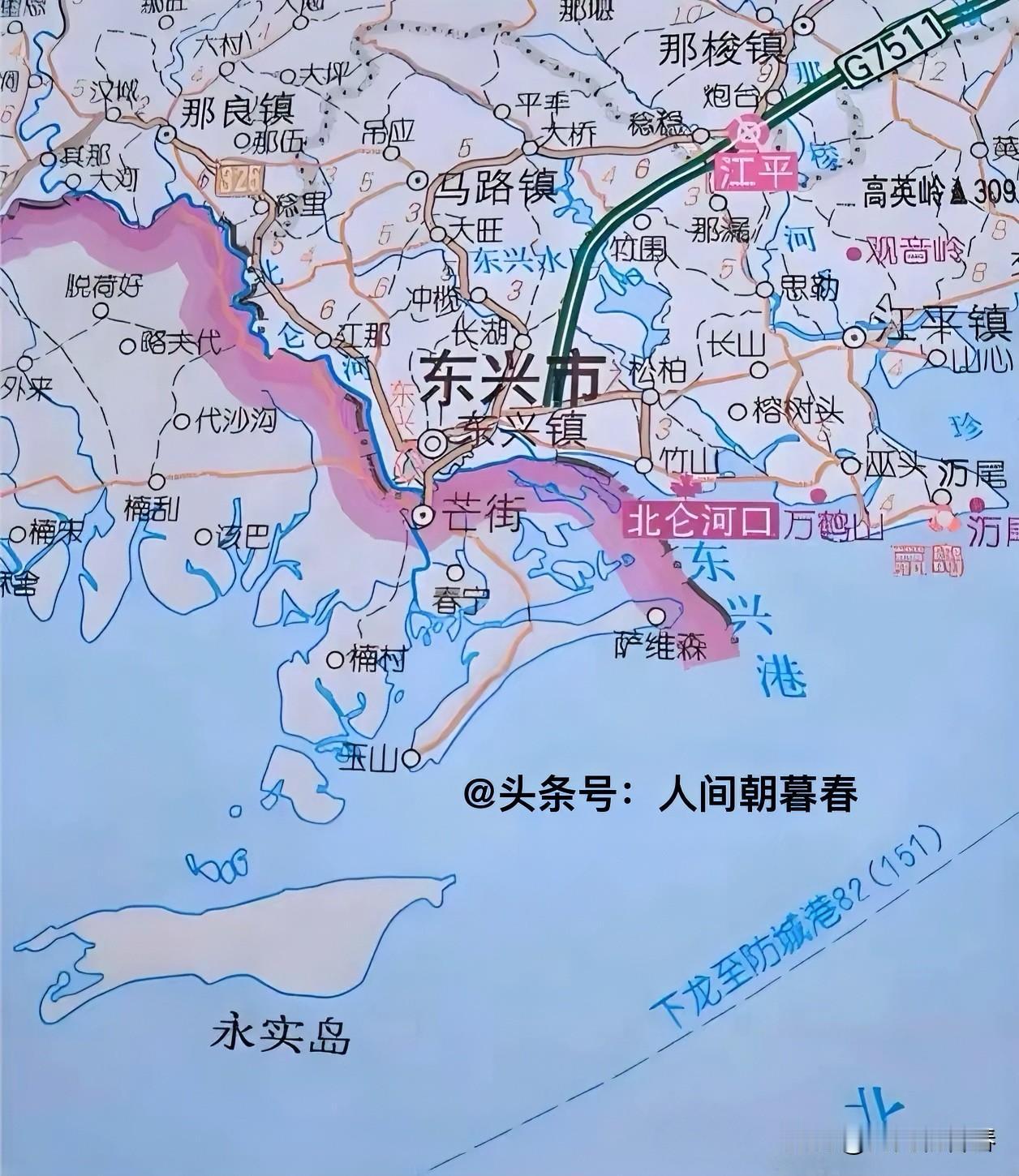 看地图时，每当看到中越北仑河口边界这一段时，内心就会特别的憋屈。这条国界线向我方